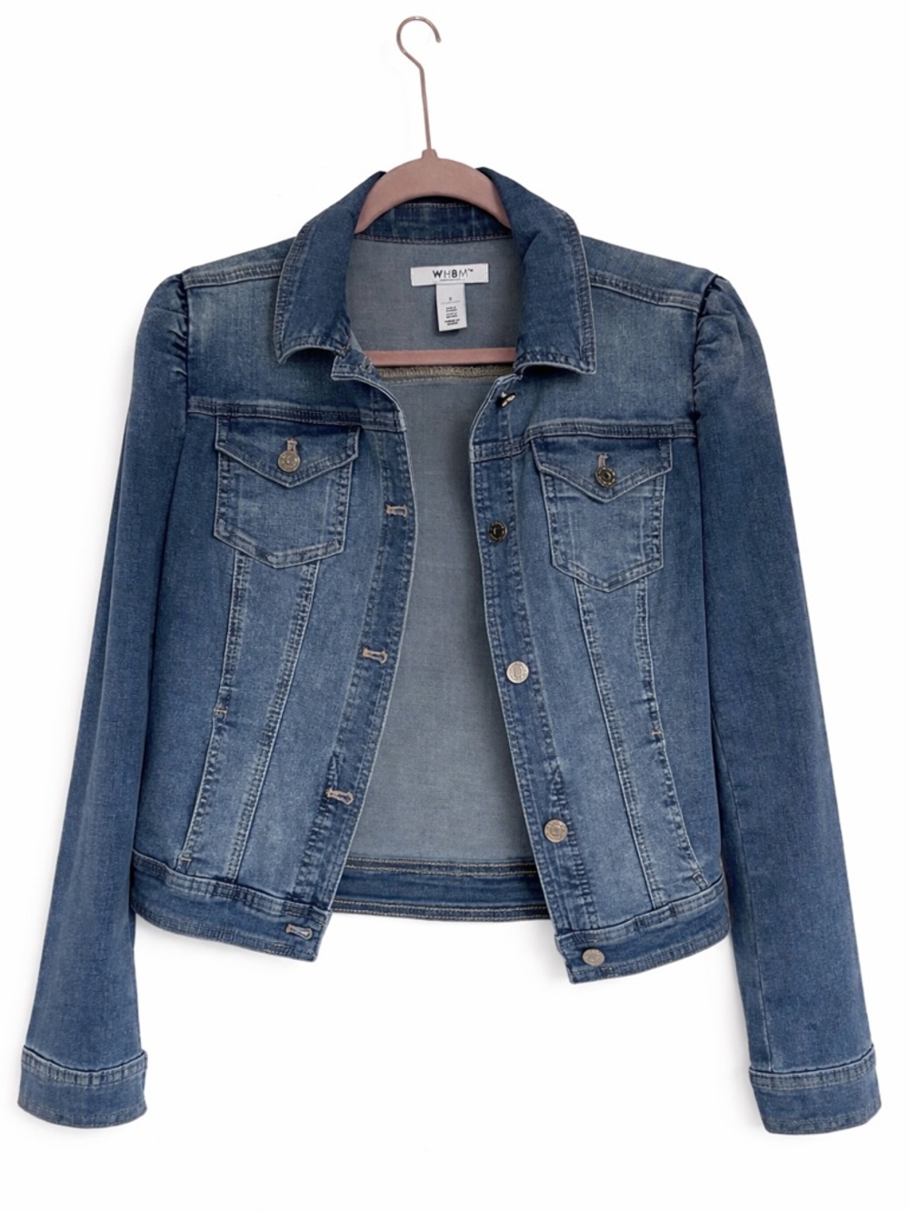 White House Black Market Light Blue Denim Top - WHBM